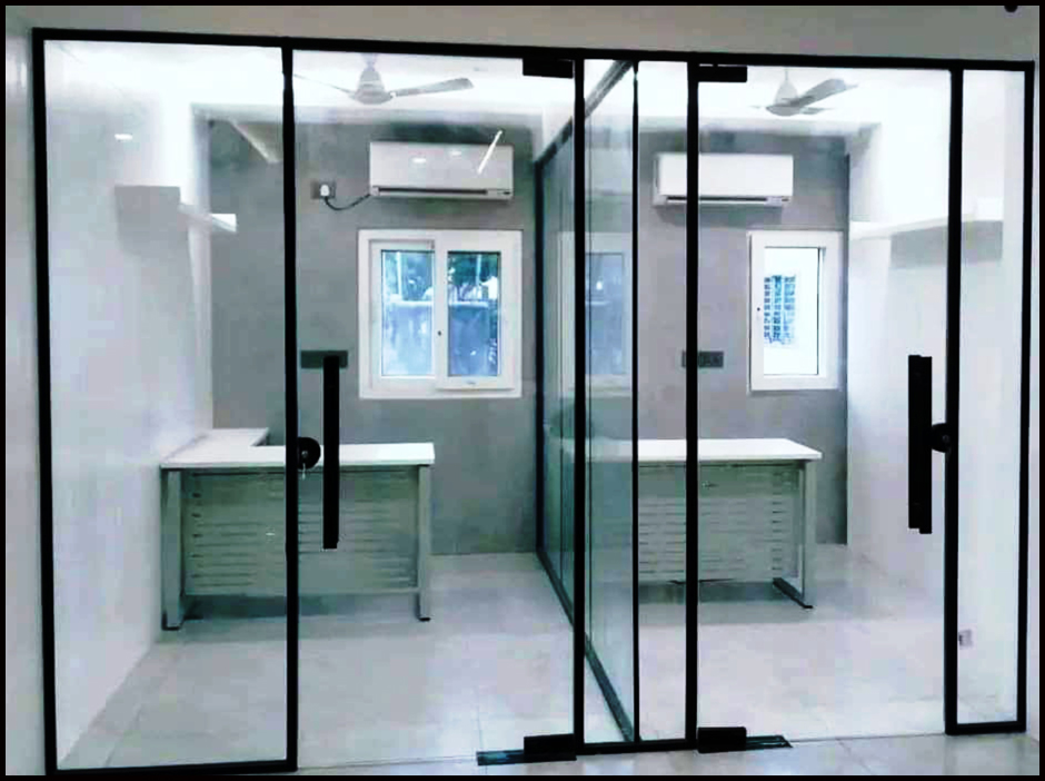 Premium aluminium profile and glass work in Hyderabad by Gurudev
